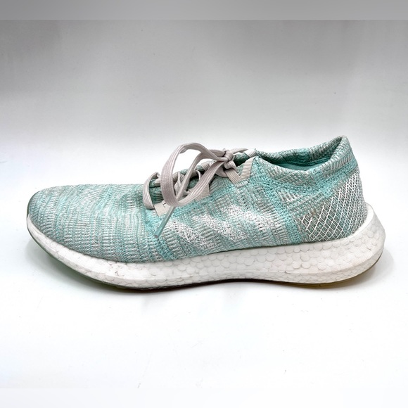 Adidas Pureboost Go Womens Size 8 Shoes Green Mint Knit Running Sneakers - Picture 5 of 15